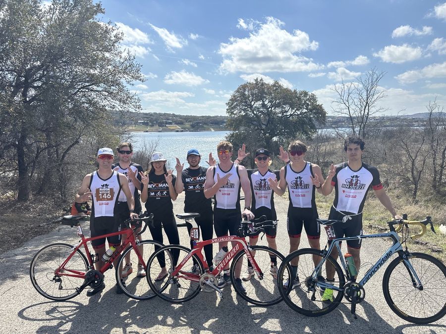 NMSU triathlon team after finishing conference championships in Austin